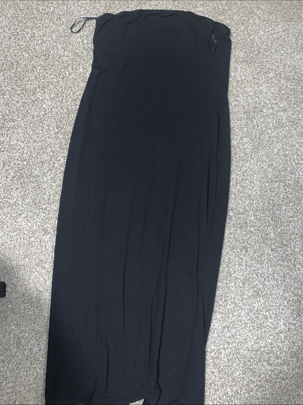 Classic Black Strapless Maxi dress